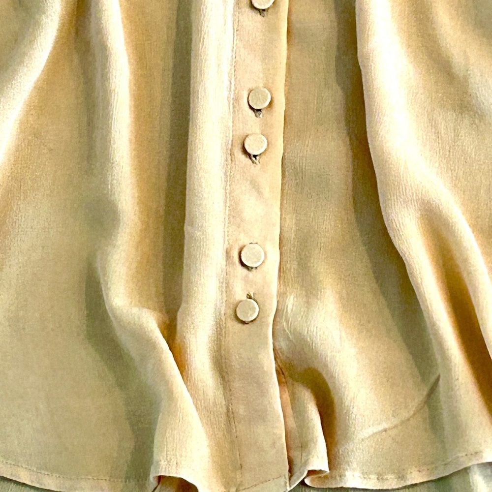 Amuse Society Peach Covered Button Blouse - Picture 2 of 10